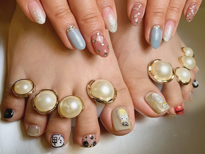 メニュー 料金 堺市ネイルサロン デザインアートが得意な色十彩 痛ネイル対応